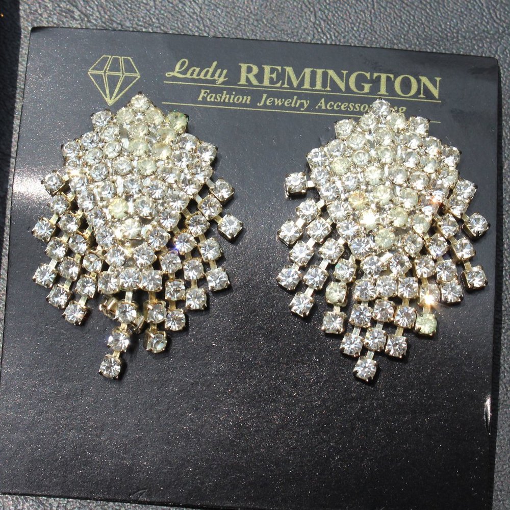 Lady Remington (Lia Sophia) Women's Rhinestone Fashion Earrings / Vintage